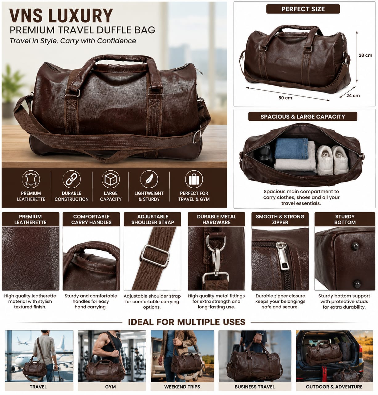 Premium Travel Duffle Bag