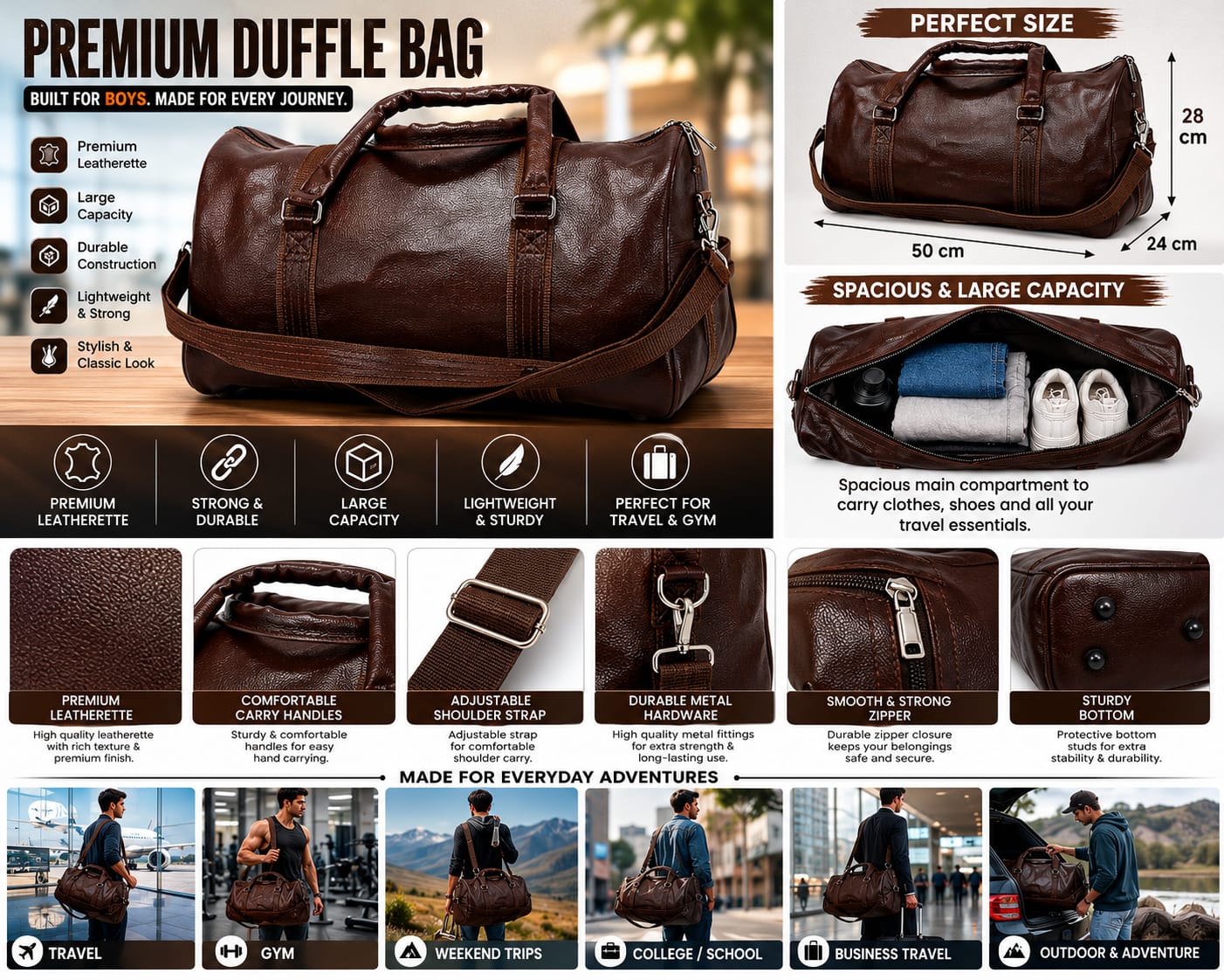 Premium Travel Duffle Bag