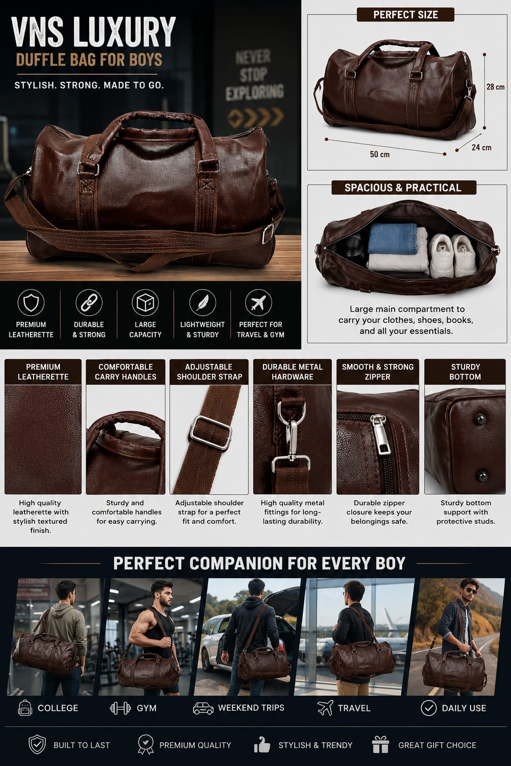 Premium Travel Duffle Bag
