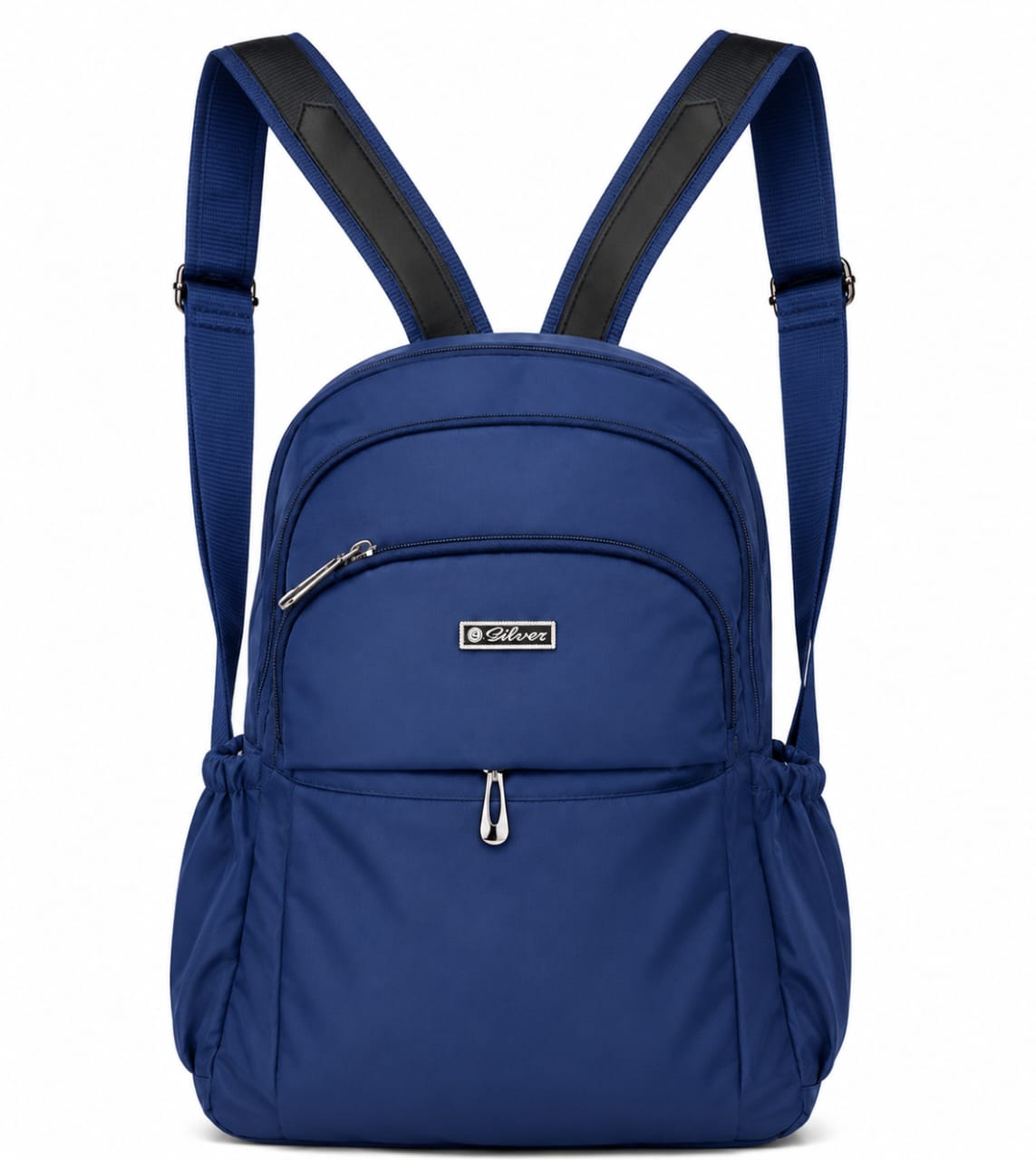 Silver Lightweight Water-Resistant Backpack for  Women  | School, College, Office & Travel Bag | Multiple Compartments |