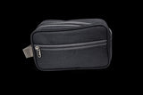 Silver Travel Toiletry Bag for Men & Women | Water-Resistant Shaving Kit Organizer | Multi-Compartment Cosmetic & Grooming Pouch with Zipper | Portable Wash Bag | Grey nd blue