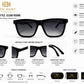 BEN HUNT Square Sunglasses for Men & Women | UV400 Gradient Grey Lenses | Premium Black Full-Frame | Lightweight Unisex Eyewear for Driving, Travel & Everyday Use