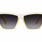 Kids UV400 Cat Eye Sunglasses for Boys & Girls | Transparent Yellow Frame with Gradient Black Lenses | Lightweight Fashion Eyewear for Outdoor Activities (Ages 5–12)