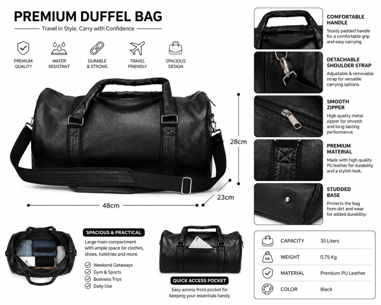 Premium Travel Duffle Bag