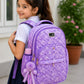 Carrierry Floral Print School Backpack for Girls & Women | Lightweight Water-Resistant College Bag | Spacious Casual Travel Backpack with Multiple Compartments |
