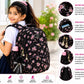 Carrierry Floral Print School Backpack for Girls & Women | Lightweight Water-Resistant College Bag | Spacious Casual Travel Backpack with Multiple Compartments |
