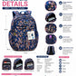 Carrierry Floral Print School Backpack for Girls & Women | Lightweight Water-Resistant College Bag | Spacious Casual Travel Backpack with Multiple Compartments |