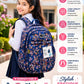 Carrierry Floral Print School Backpack for Girls & Women | Lightweight Water-Resistant College Bag | Spacious Casual Travel Backpack with Multiple Compartments |