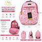 Carrierry Floral Print School Backpack for Girls & Women | Lightweight Water-Resistant College Bag | Spacious Casual Travel Backpack with Multiple Compartments |