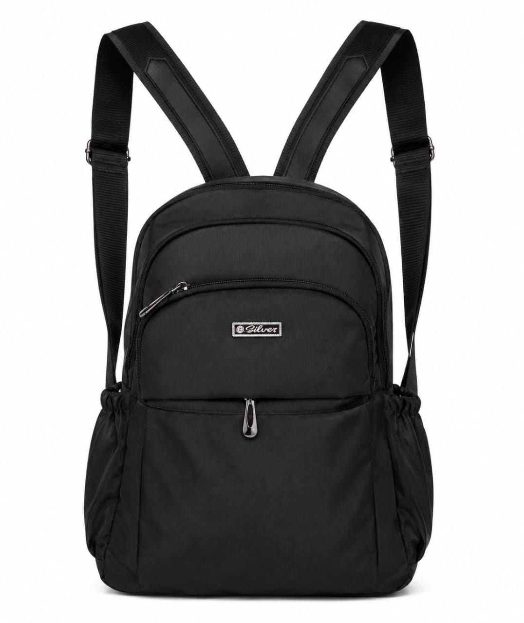 Silver Lightweight Water-Resistant Backpack for  Women  | School, College, Office & Travel Bag | Multiple Compartments |