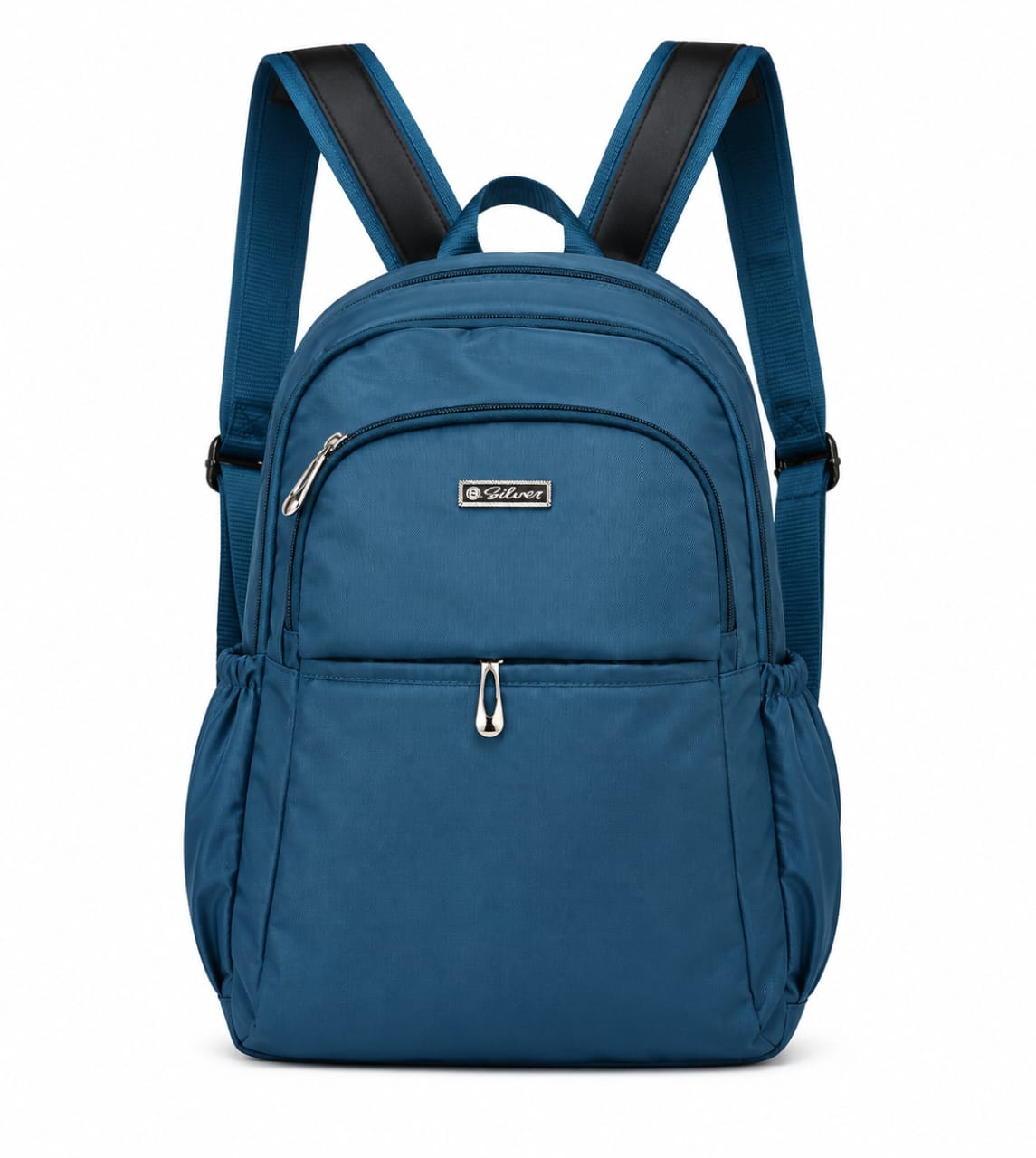 Silver Lightweight Water-Resistant Backpack for  Women  | School, College, Office & Travel Bag | Multiple Compartments |