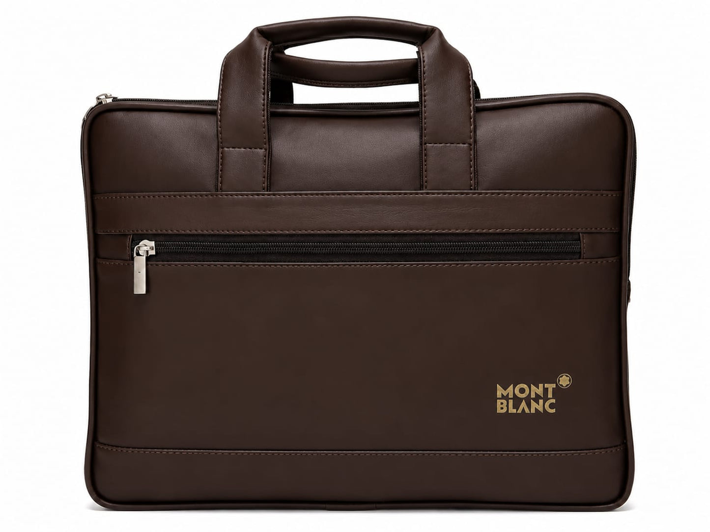 Premium Black brown nd light   dark brown  Leather Laptop Bag for Men | Office Messenger Bag with Front Zipper Pocket | Business Briefcase | Water-Resistant  | Travel & Work Handbag