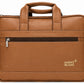 Premium Black brown nd light   dark brown  Leather Laptop Bag for Men | Office Messenger Bag with Front Zipper Pocket | Business Briefcase | Water-Resistant  | Travel & Work Handbag