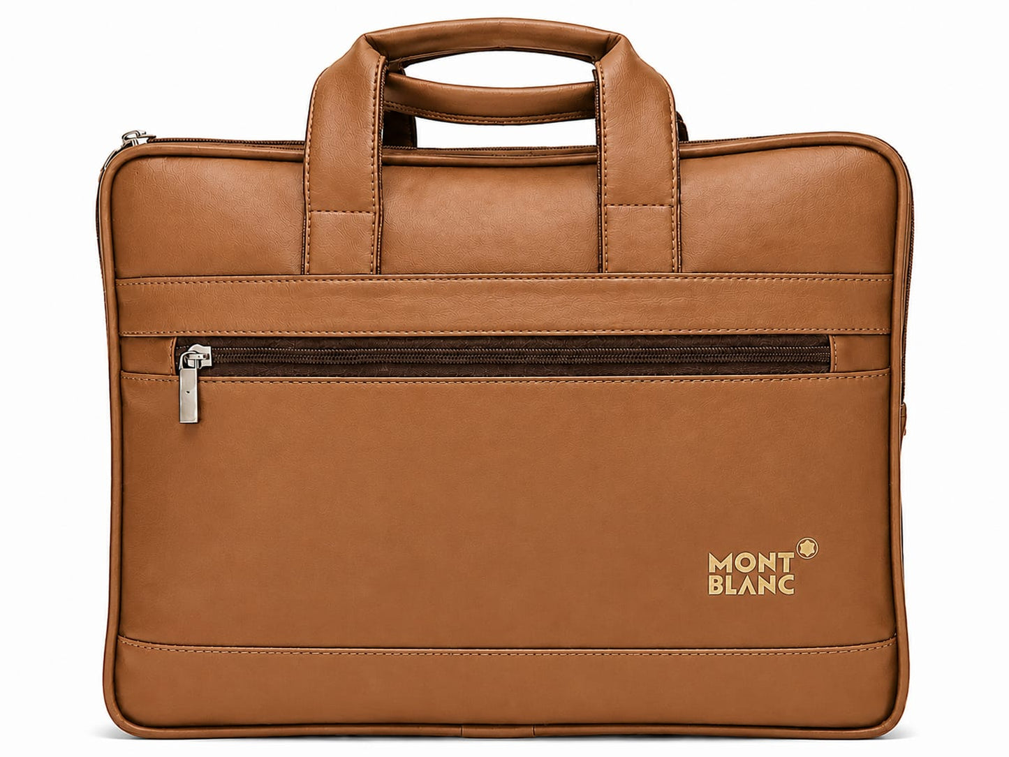 Premium Black brown nd light   dark brown  Leather Laptop Bag for Men | Office Messenger Bag with Front Zipper Pocket | Business Briefcase | Water-Resistant  | Travel & Work Handbag