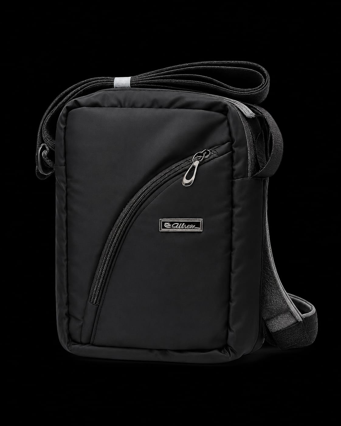Silver Crossbody Sling Bag for Men & Women | Water-Resistant Shoulder Messenger Bag | Compact Travel Side Bag with Multiple Zipper Pockets | Daily Use Office & Casual Bag | Light Blue nd black
