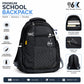 school bag for boys   | Water-Resistant College & Office Bag | Travel Backpack with Multiple Compartments & Side Bottle Pockets | Black
