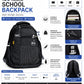 school bag for boys   | Water-Resistant College & Office Bag | Travel Backpack with Multiple Compartments & Side Bottle Pockets | Black