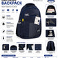 school bag for boys   | Water-Resistant College & Office Bag | Travel Backpack with Multiple Compartments & Side Bottle Pockets | Black