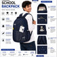 school bag for boys   | Water-Resistant College & Office Bag | Travel Backpack with Multiple Compartments & Side Bottle Pockets | Black