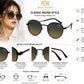 BEN HUNT Round Sunglasses for Men & Women | UV400 Polarized Style Gradient Green Lenses | Lightweight Metal Frame | Classic Retro Unisex Eyewear for Driving, Travel & Outdoor Use