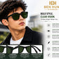 BEN HUNT Wayfarer Sunglasses for Men & Women | UV400 Green Lenses | Premium Black Full-Frame | Lightweight Unisex Eyewear for Driving, Travel & Outdoor Use
