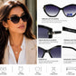 BEN HUNT Women's Cat Eye Sunglasses | UV400 Gradient Grey Lenses | Premium Black Frame | Lightweight Fashion Eyewear for Driving, Travel & Outdoor Use