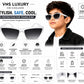 Kids Cat Eye UV400 Sunglasses for Boys  | Transparent Crystal Frame with White Temples | Gradient Black Lenses | Lightweight Fashion Eyewear for Outdoor Use (Ages 5–12)