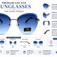 Women's Rimless Oversized Square Sunglasses – UV400 Protection, Black Gradient Lenses, Gunmetal Metal Frame, Lightweight Fashion Sunglasses for Driving, Travel & Outdoor Wear