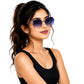 Women's Rimless Oversized Square Sunglasses – UV400 Protection, Black Gradient Lenses, Gunmetal Metal Frame, Lightweight Fashion Sunglasses for Driving, Travel & Outdoor Wear