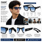 Unisex Square Sunglasses – UV400 Protection, Blue Gradient Lenses, Glossy Black Frame, Lightweight Fashion Sunglasses for Men & Women, Driving, Travel & Outdoor Wear