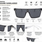 Unisex Oversized Flat Top Shield Sunglasses – UV400 Protection, Smoke Grey Lenses, Transparent Black Frame, Lightweight Fashion Sunglasses for Men & Women, Driving, Travel & Outdoor Wear