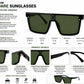 Unisex Oversized Flat Top Shield Sunglasses – UV400 Protection, Green Lenses, Black Frame, Lightweight Fashion Sunglasses for Men & Women, Driving, Travel & Outdoor Wear