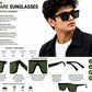 Unisex Oversized Flat Top Shield Sunglasses – UV400 Protection, Green Lenses, Black Frame, Lightweight Fashion Sunglasses for Men & Women, Driving, Travel & Outdoor Wear